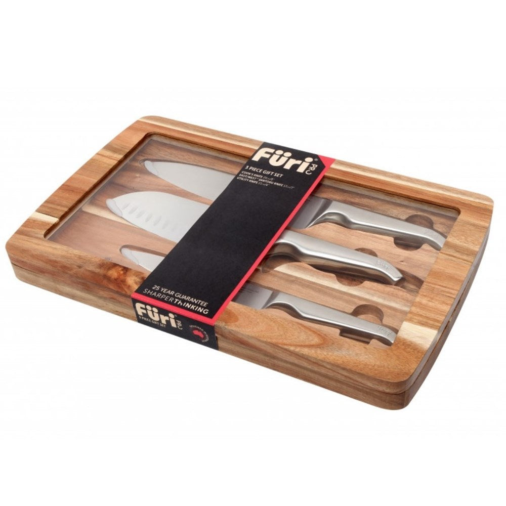 Furi Pro Acacia Knife Piece Set - 3 Piece