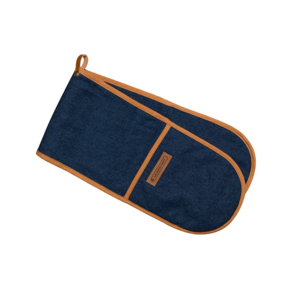 Le Creuset Double Oven Glove Dark Blue Denim