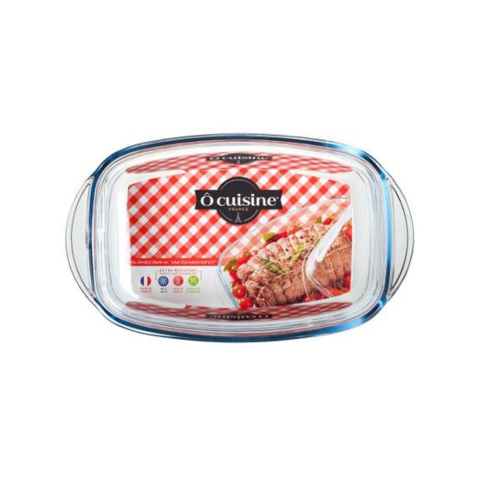 O'Cuisine Rectangular Casserole with Lid - 37cm x 22cm