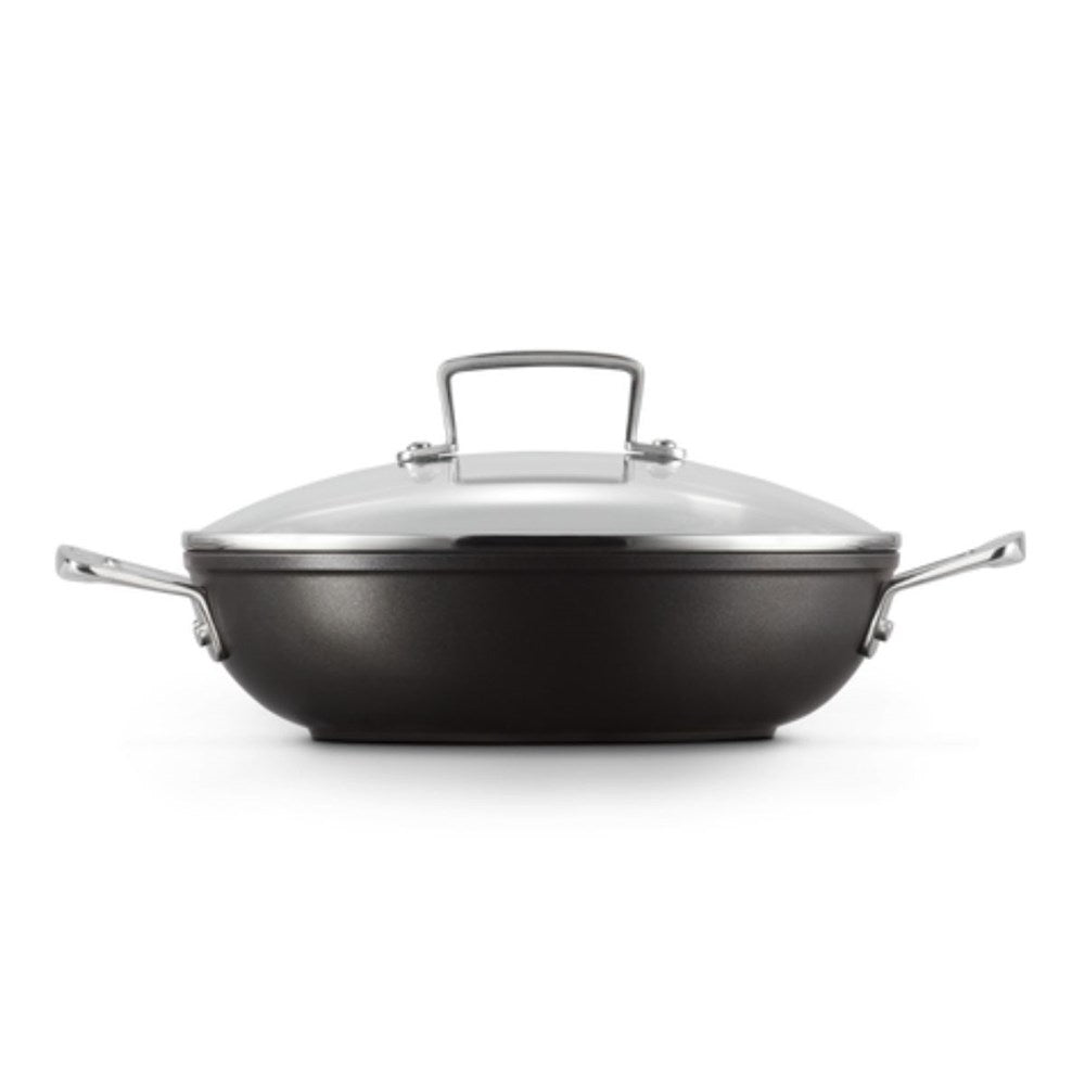 Le Creuset Toughened Non-Stick Shallow Casserole with Lid - 30cm