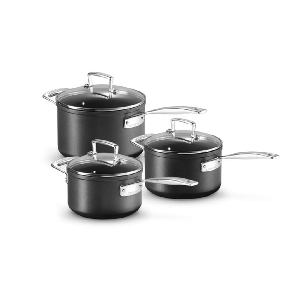 Le Creuset Toughened Non-Stick Saucepan Set - 3 Piece