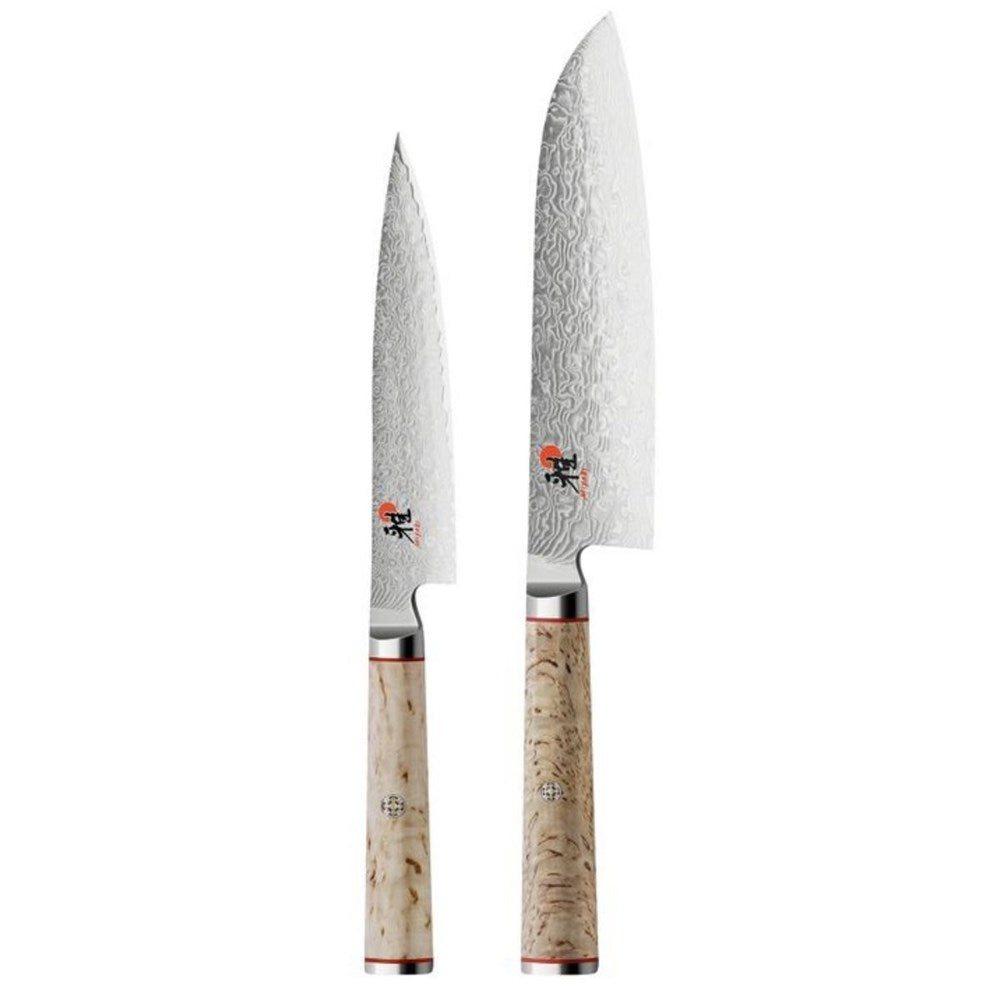 Miyabi 5000MCD Birchwood - 2 Piece Knife Set (Shotoh Utility and Santoku)