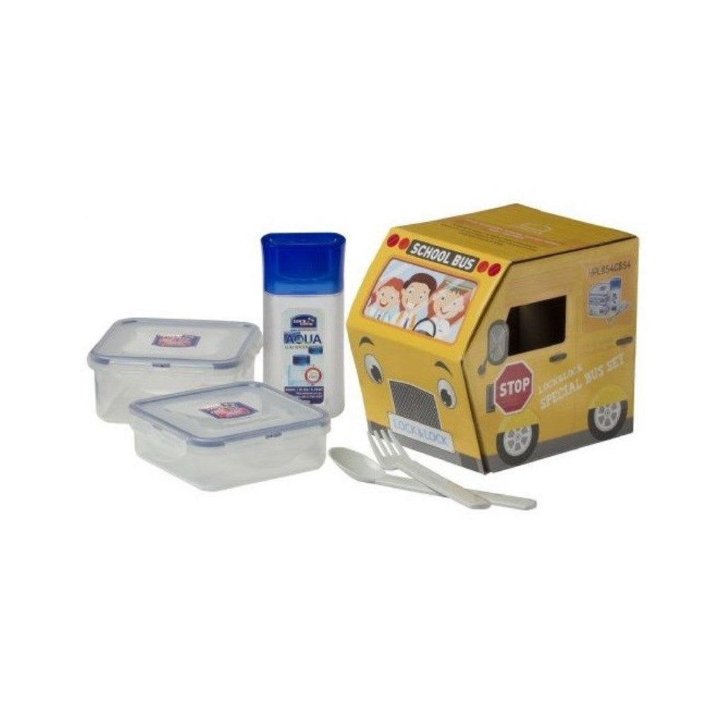 LocknLock School Bus Lunch Box Set