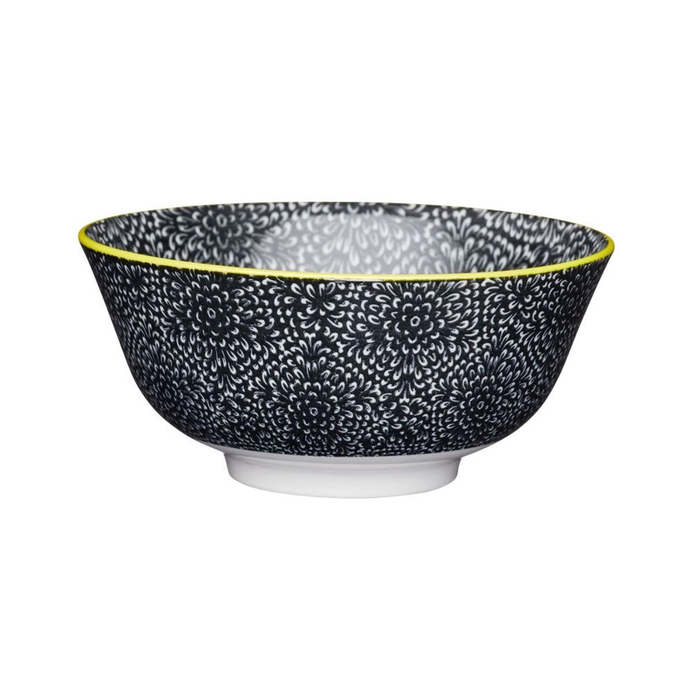 Mikasa Does It All Bowl - 16cm - Black Floral