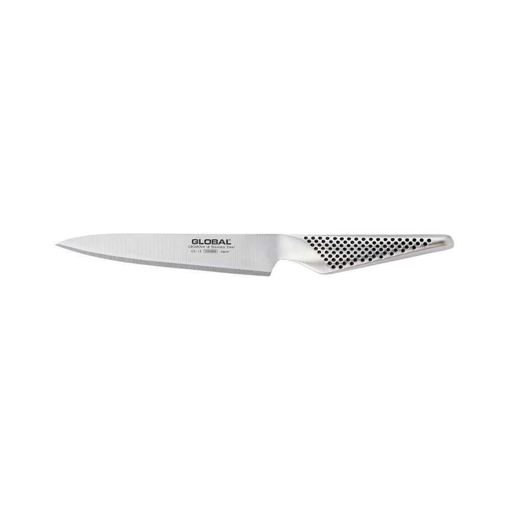 Global Classic Serrated Utility Knife - 15cm (GS13)