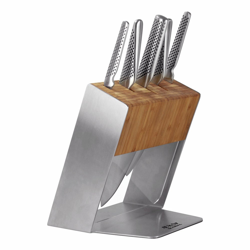 Global Katana Knife Block Set - 6 Piece