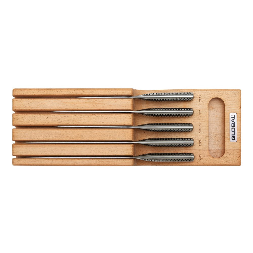 Global Hikaeme In-Drawer Knife Set - 6 Piece