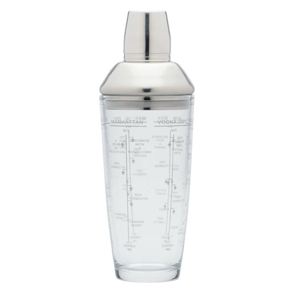 BarCraft Glass Boston Cocktail Shaker - 700ml