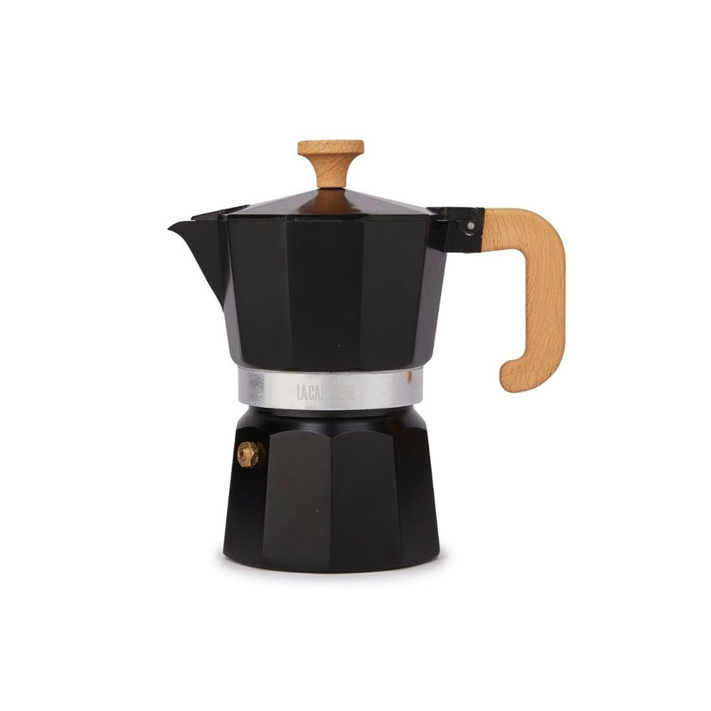 La Cafetiere Venice Espresso Maker Aluminium Black - 3 Sizes