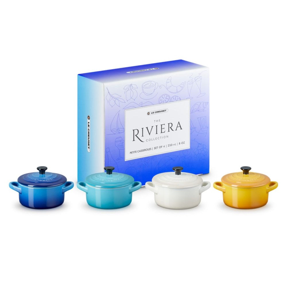 Le Creuset Stoneware Riviera Petite Casseroles - Set of 4