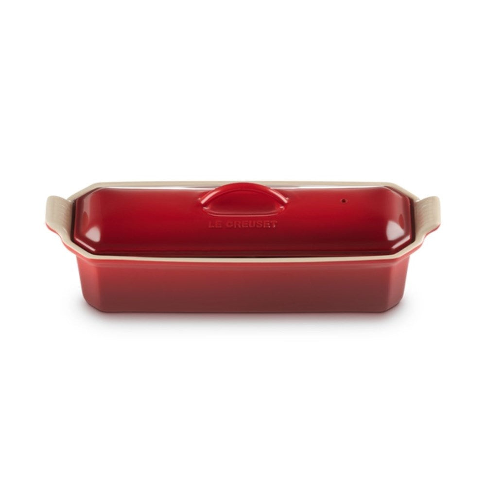 Le Creuset Stoneware Heritage Terrine with Press, Cerise - 32cm