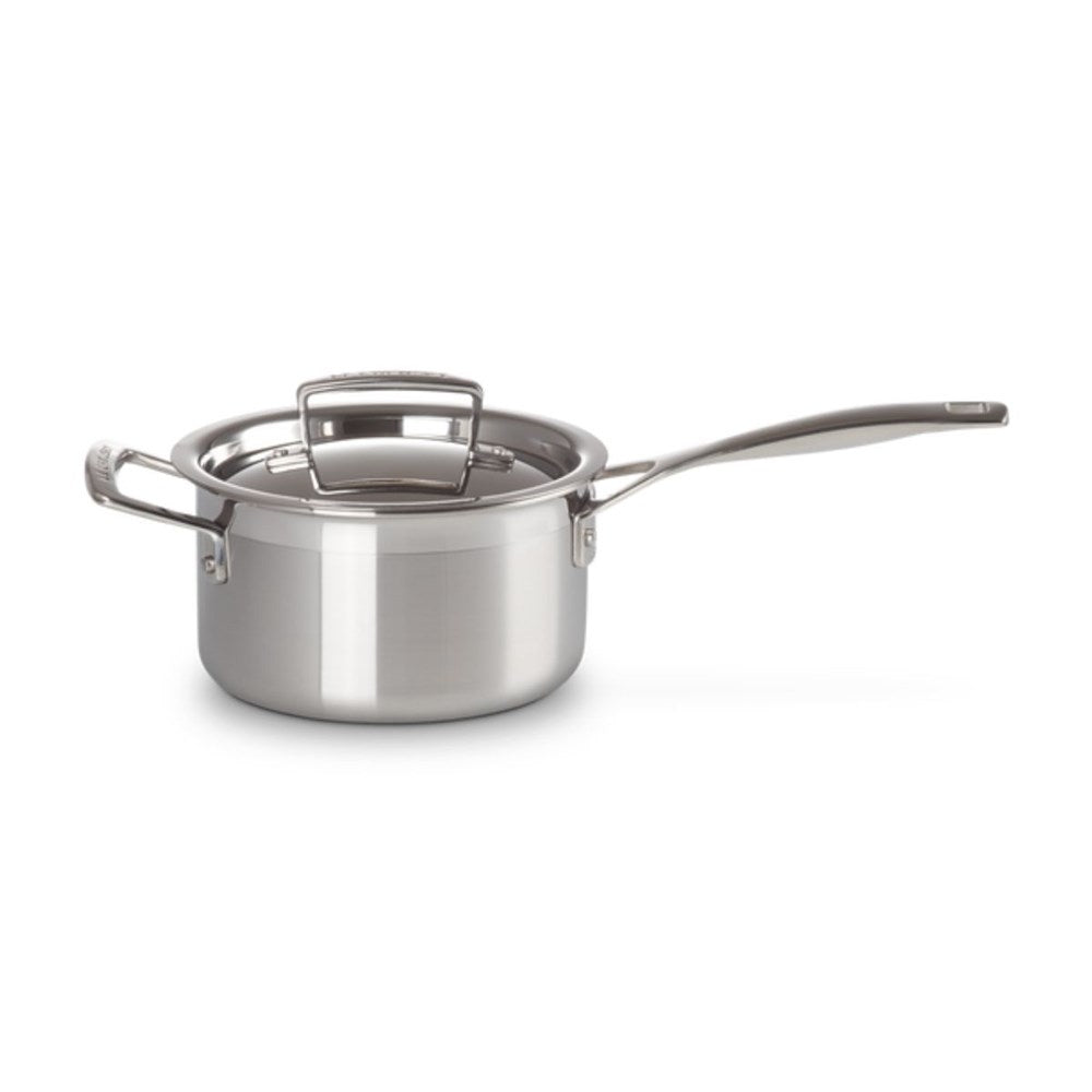 Le Creuset 3 Ply Stainless Steel Saucepan with Lid - 16cm