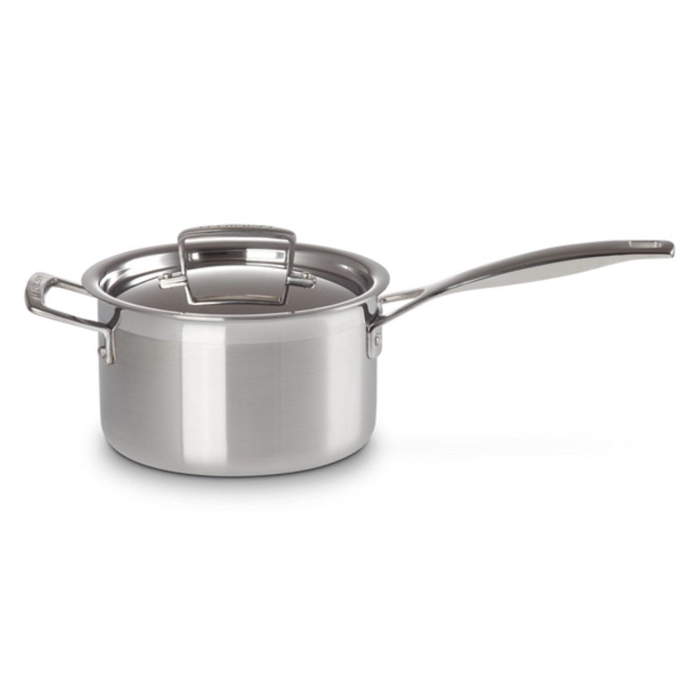 Le Creuset 3 Ply Stainless Steel Saucepan with Lid - 18cm