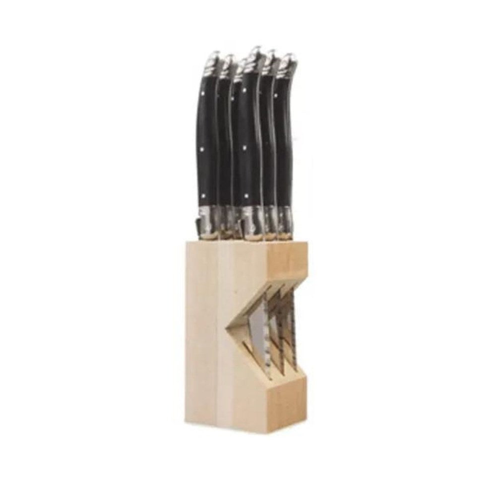 Andre Verdier Laguiole Knife Block - Set 6