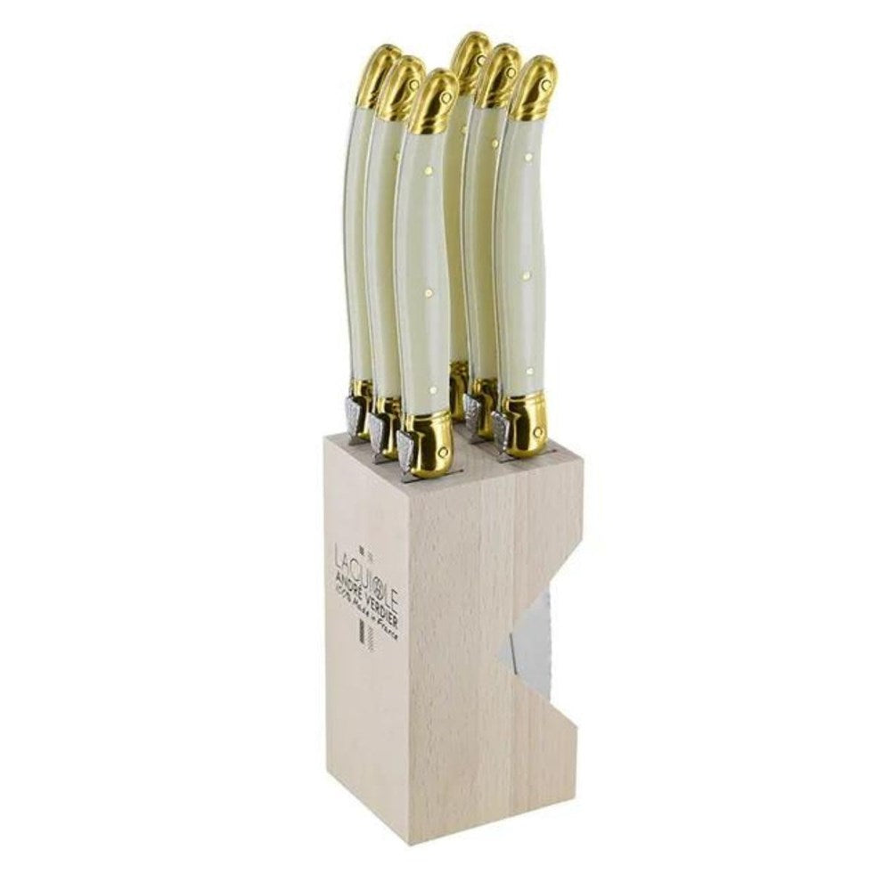 Andre Verdier Laguiole Knife Block - Set 6