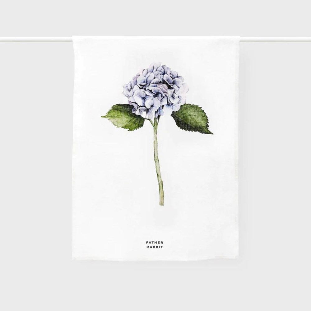 Father Rabbit Tea Towel - Hydrangea