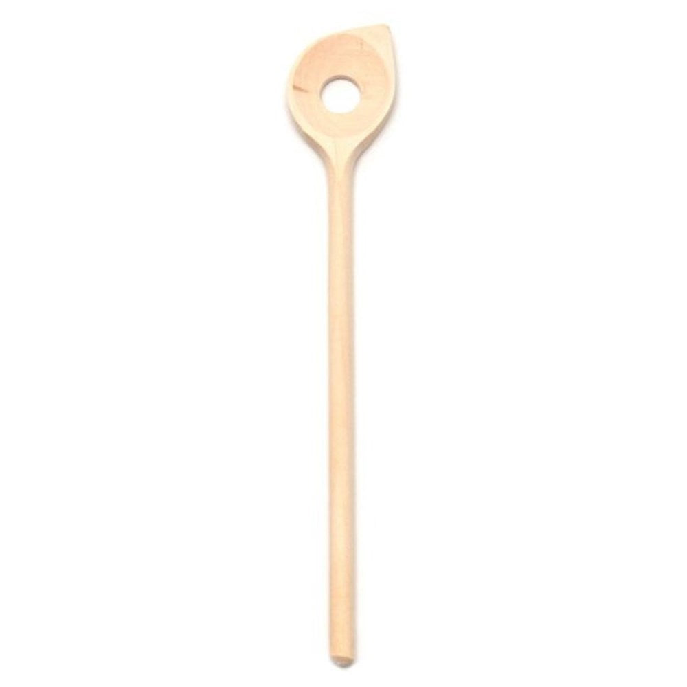 Dishy Beechwood Pointed Spoon with Centre Hole - 30cm