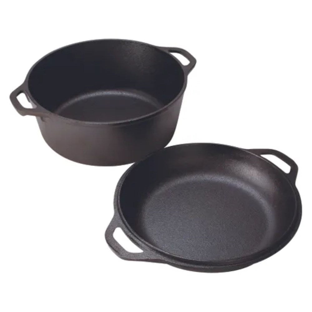 Lodge Cast Iron Double Dutch Oven - 4.7L