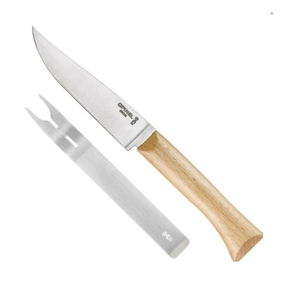 Opinel Cheese Knife & Fork Set