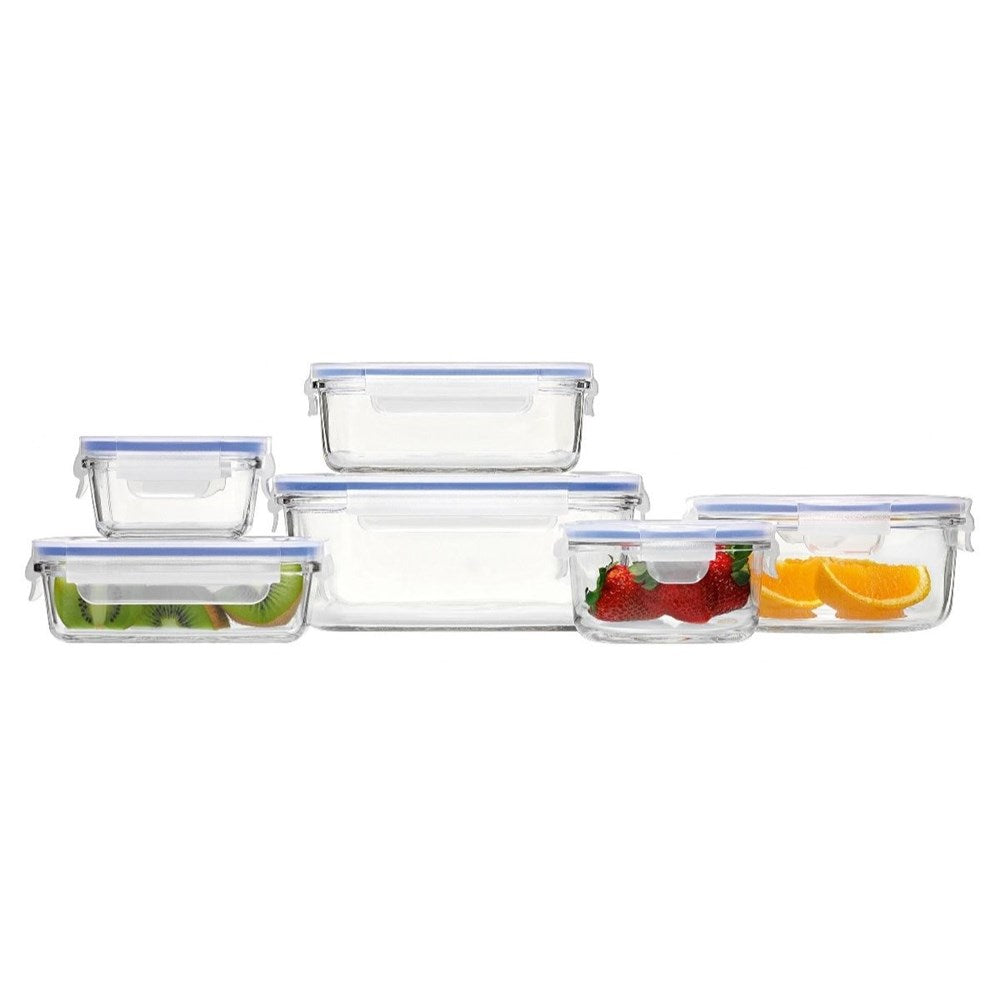 Glasslock Rectangle Tempered Glass Food Container - 1870ml