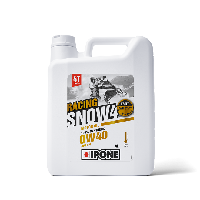 Bidon 4L SNOW 4 RACING huile moteur pour motoneiges 4 temps ipone