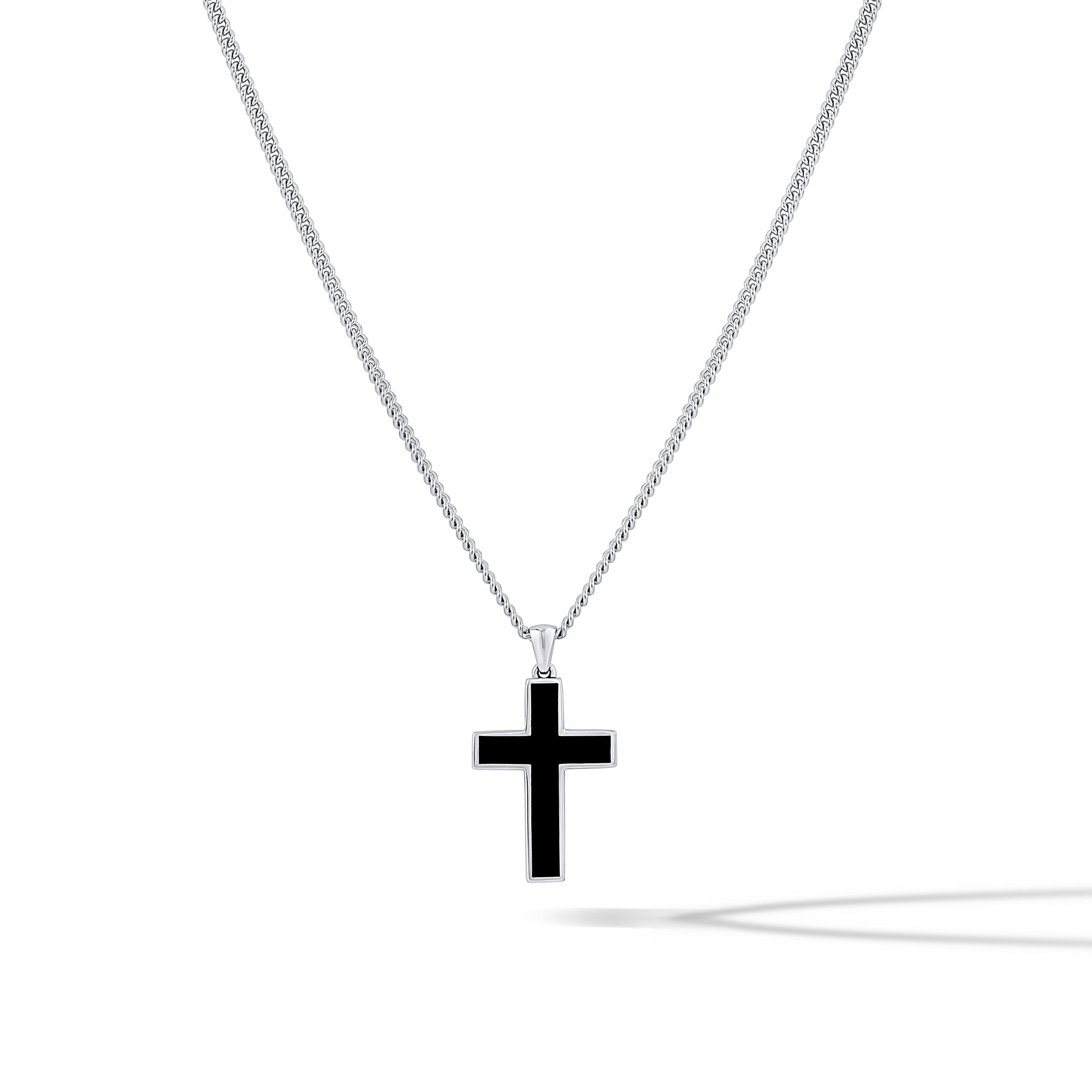 Image of Stone Cross Pendant - Black Onyx