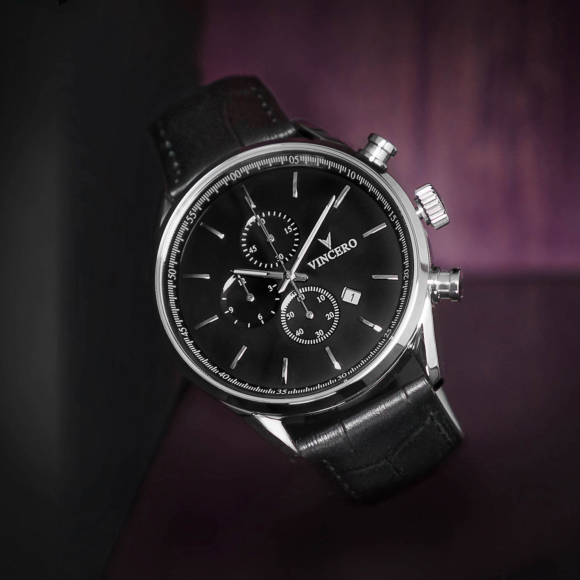 Men’s Chronograph - Black/Silver | Vincero Watches