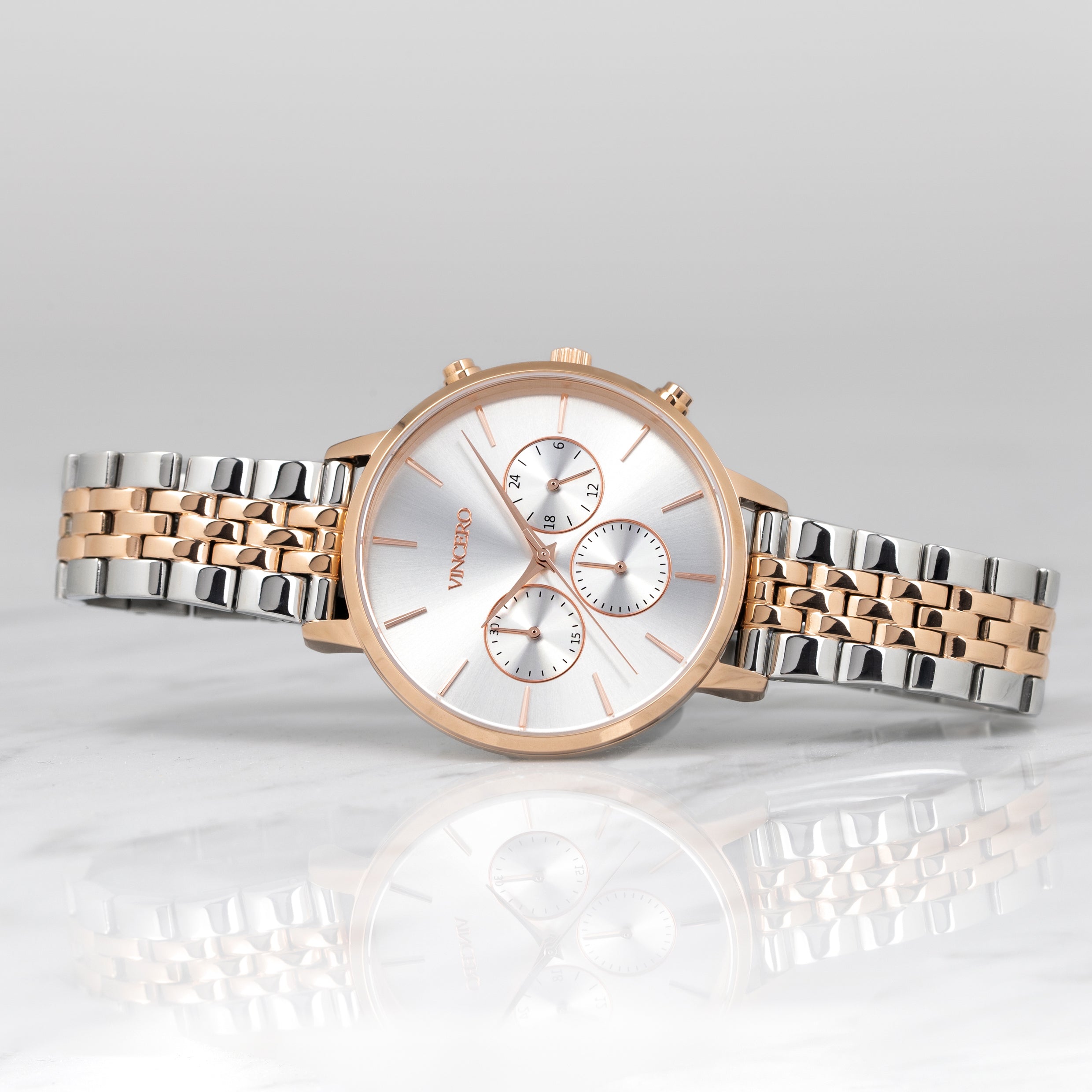 The Vienna - Rose + Silver, Vincero Watches