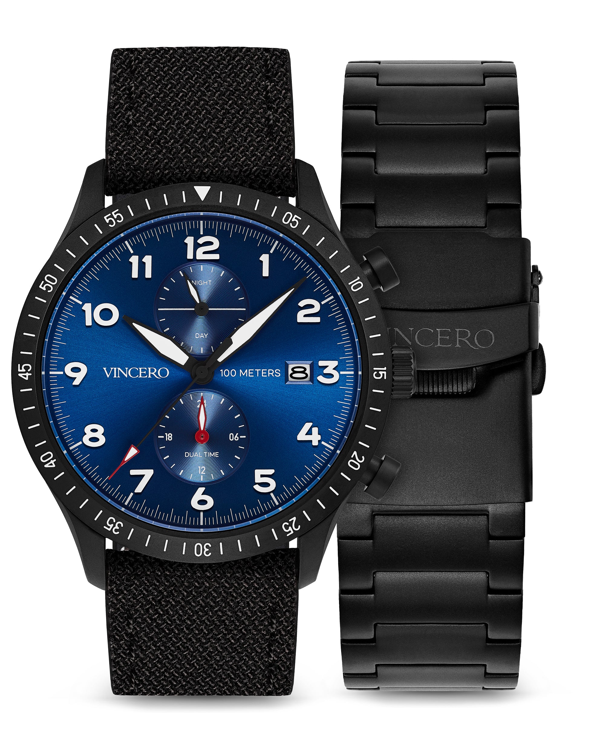 Vincero Men's Modern Stainless Steel Watch Strap | 22mm Matte Black