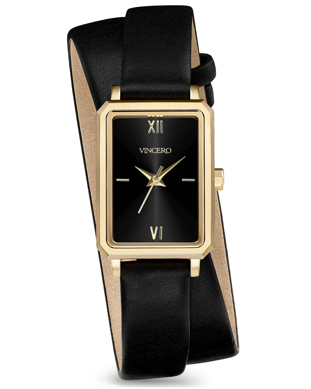 The Ava Petite - Gold + Jet Black | Vincero Watches