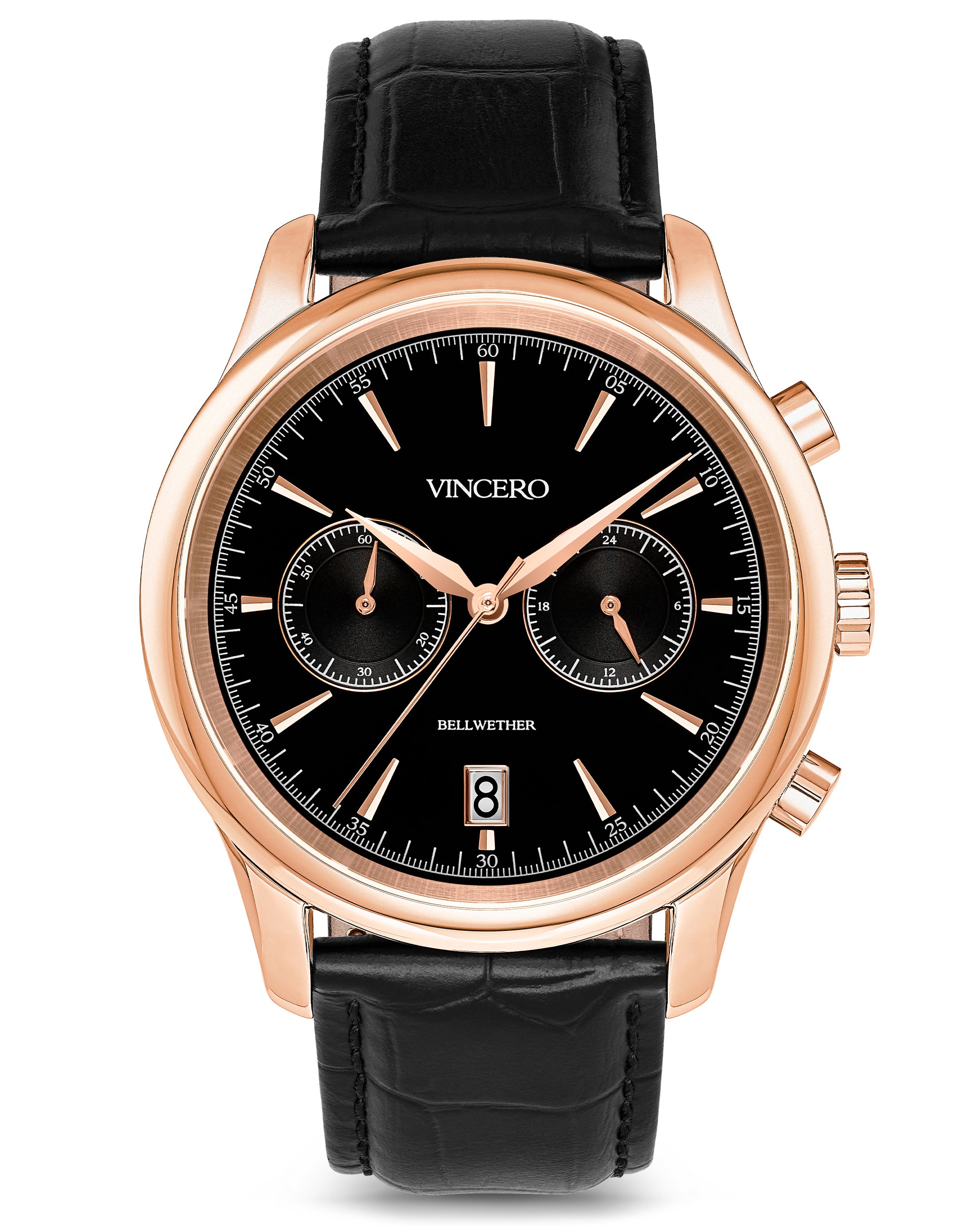 Men's Bellwether Chronograph - Black/Rose Gold | Vincero Watches