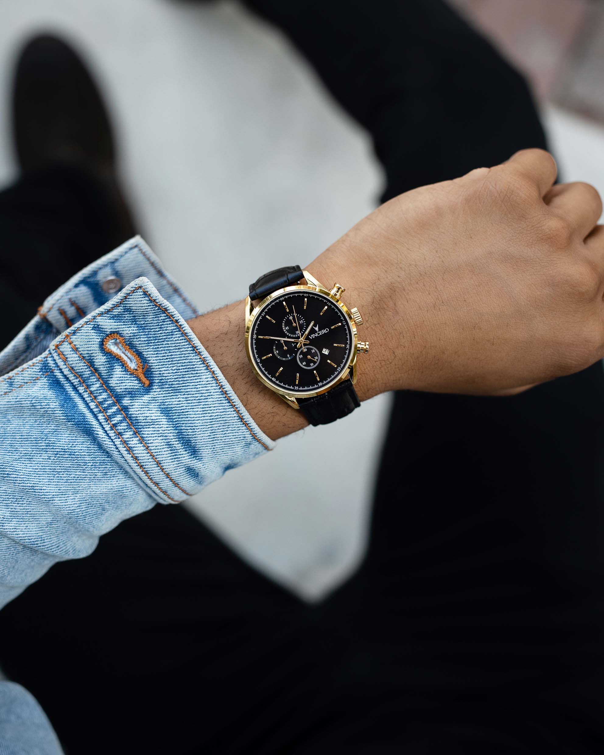 Men’s Chronograph - Black/Gold | Vincero Watches