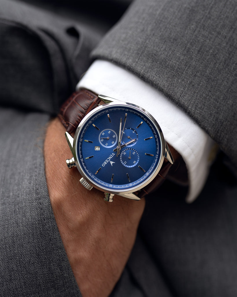 Men’s Chronograph - Blue/Brown | Vincero Watches