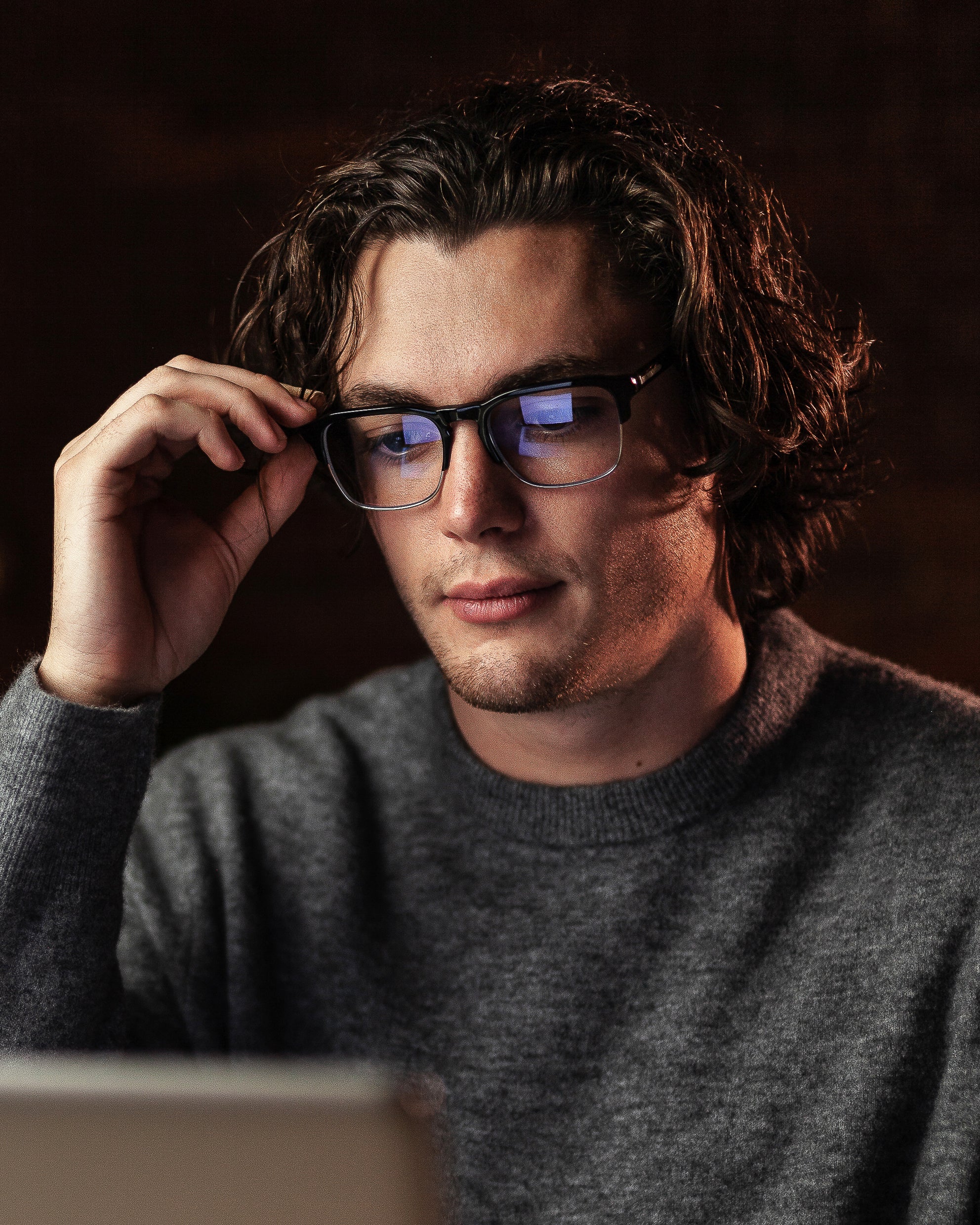 Men’s Blue Light Glasses - Villa - Jet Black | Vincero Collective