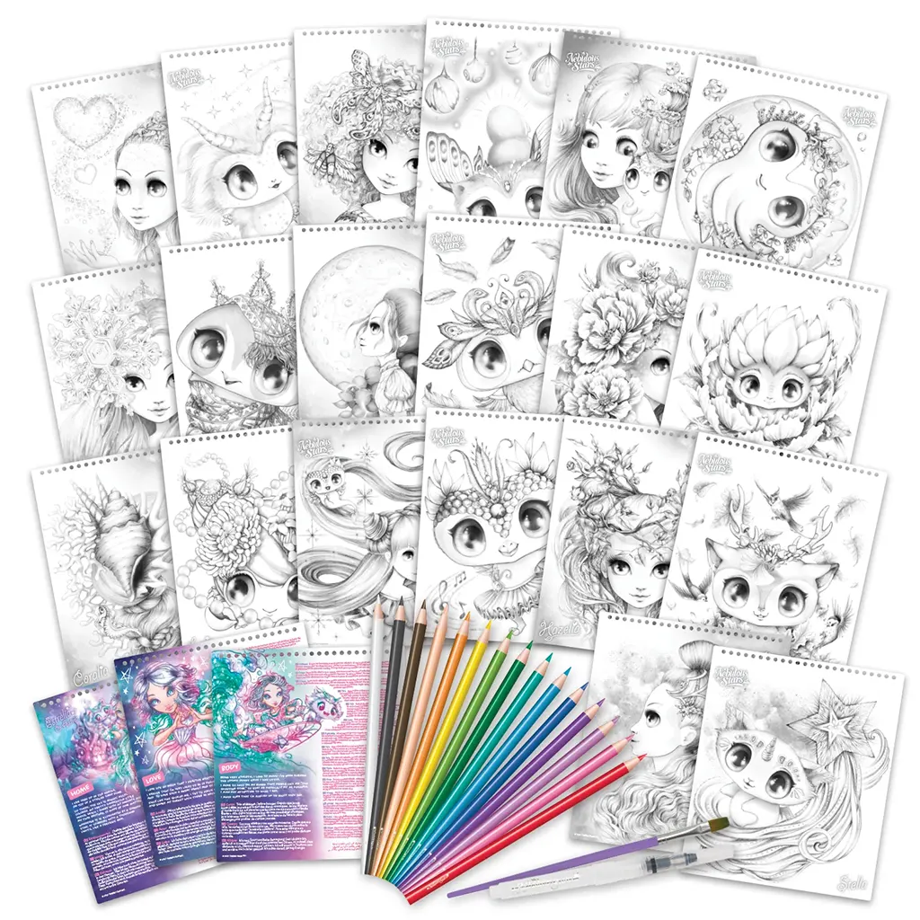 Livre de coloriage - Livre de coloriage à pages noires - Jeux enfan