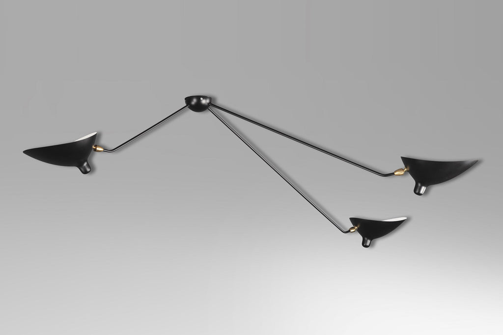 3 Armed Spider Ceiling Lamp By Serge Mouille Eble Furnishing