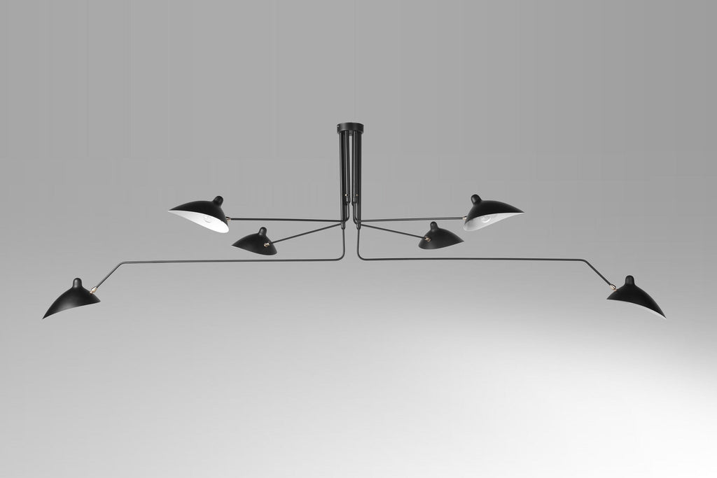 6 Armed Ceiling Lamp By Serge Mouille Eble Furnishing