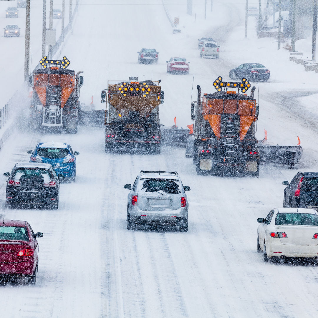 Plows On Road with Cars