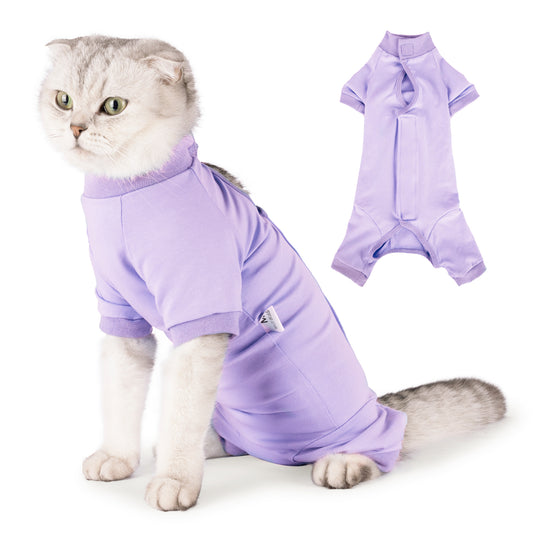 Cat Recovery Suit After Surgery for Female Male Pet Surgical Pajamas L –  oiopet