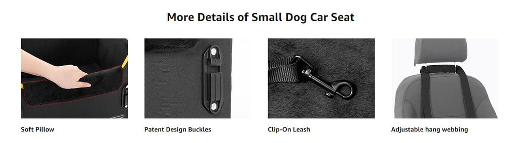 PETSFIT Hunde-Autositzerhöhung für kleine Hunde, Welpen, stabiler Haustier-Autositz, Detail-04