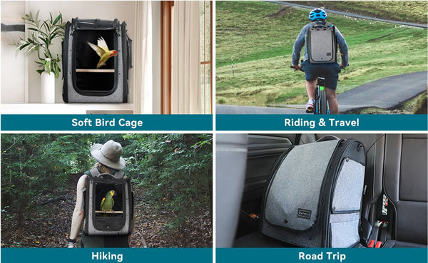 Various scenarios for the use of petsfit bird carrier