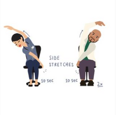 Side stretches for desk yoga