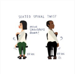 spinal twist for desk yoga