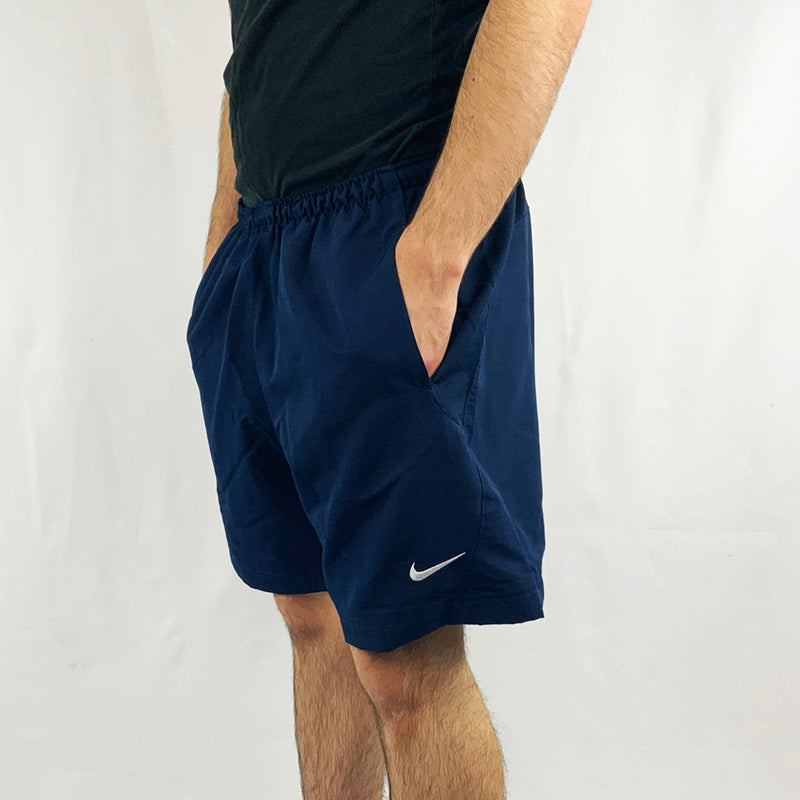 navy blue nike football shorts