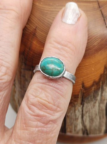 Folks On The Edge handmade turquoise ring.