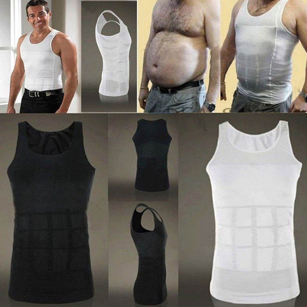 Men Slim Shirt Body Slimming Tummy Shaper Belly Underwear Shapewear Ve –  CYBER CAFE DAMARIS
