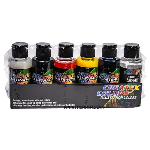 Createx Illustration Colors Primary Set 2oz. Createx