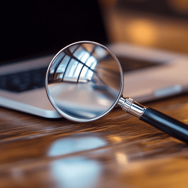 Magnifying glass focused on a laptop, The Importance of Landing Page Relevancy