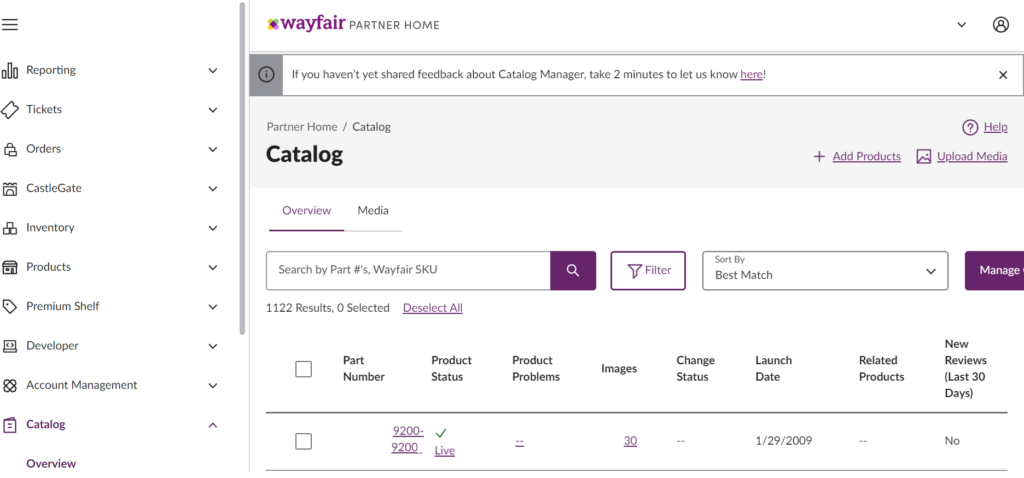 Wayfair Vendor Services, Wayfair  product Integration, Wayfair Product catalog