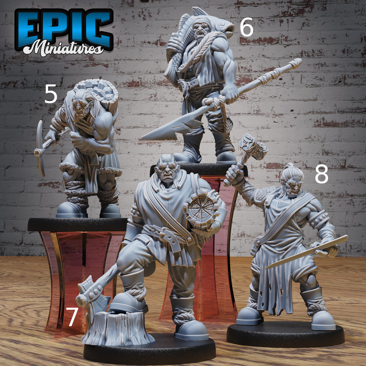 VILLAGERS, Dungeons and Dragons Miniature, Epic Miniatures,Fantasy